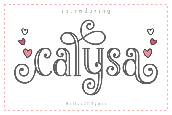 Calysa: A Playful Display Font