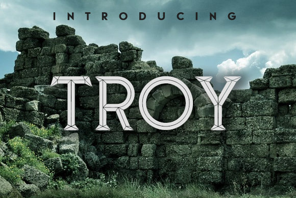 Troy: A Bold Display Font for Digital Marketing